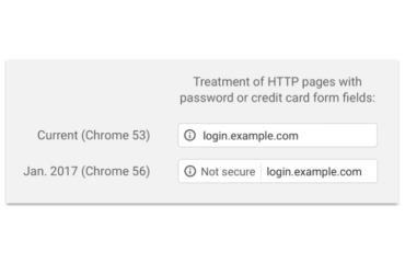 Chrome 56 warnt vor unverschlüsselten Websiten